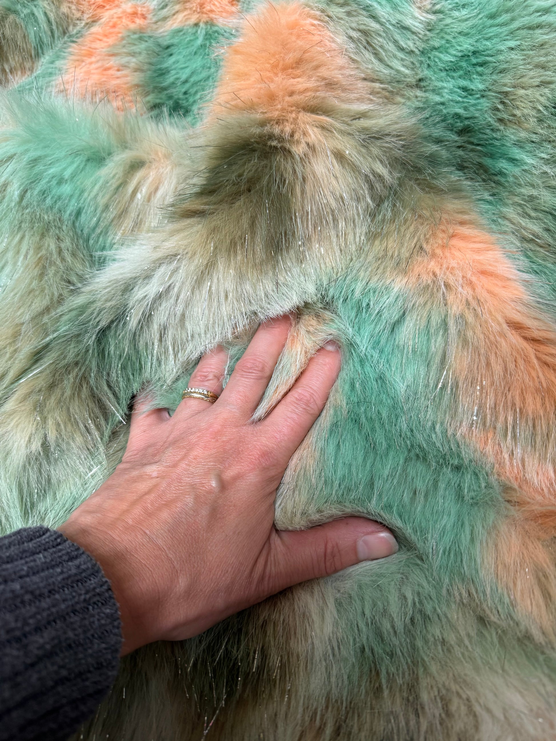 Fausse fourrure multicolore douce pour couture ours de collection peluche