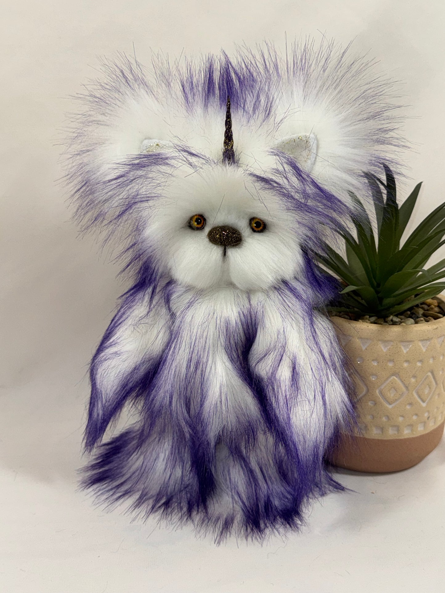 licorne faite main corne artisanale peluche de collection