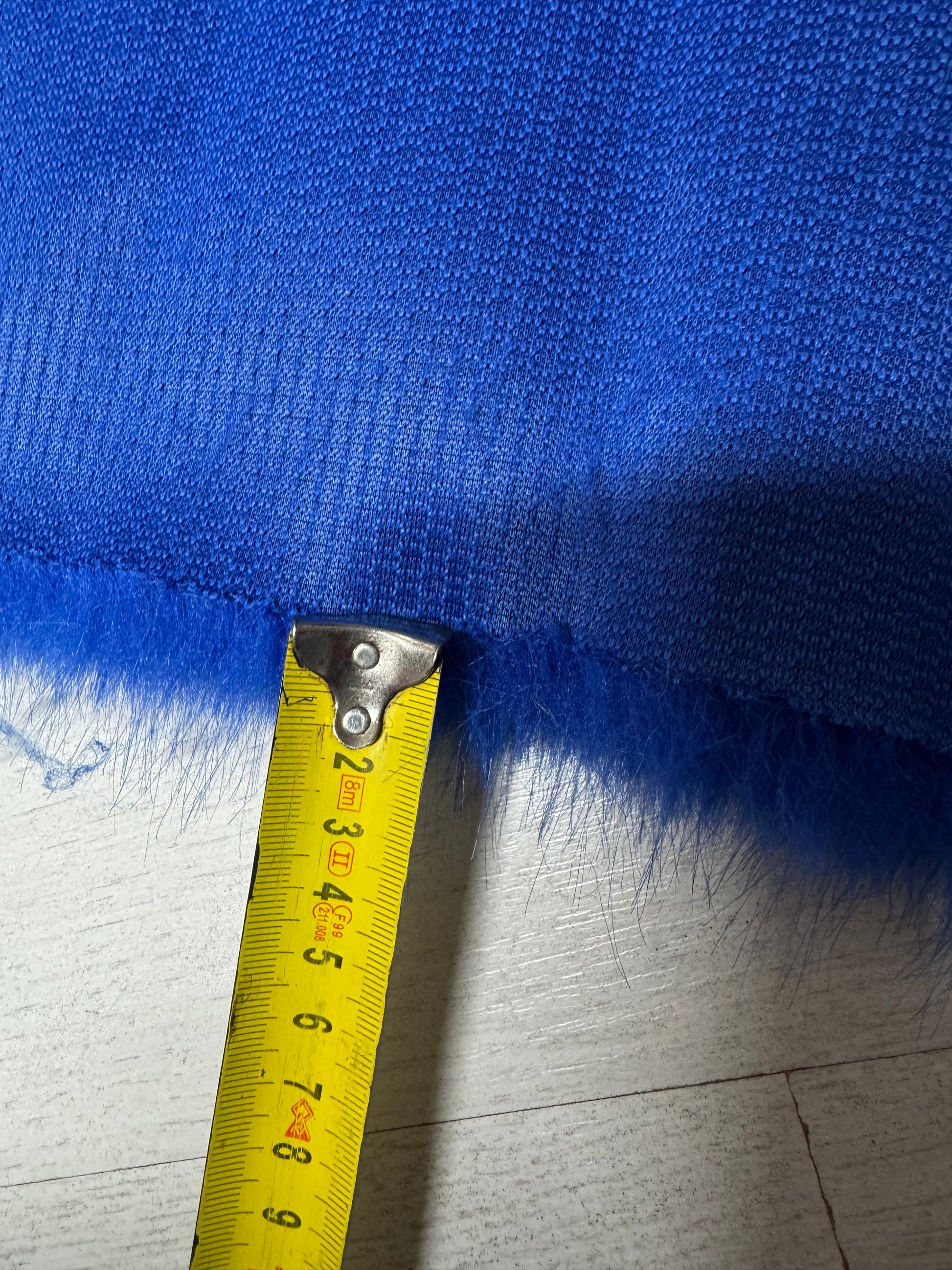 Coupon fausse fourrure bleue mi-longue 30 x 180 cm Shopify

