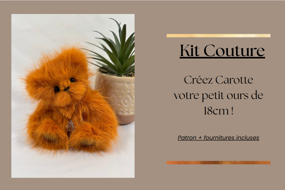 kit couture diy ours en fausse fourrure articulé