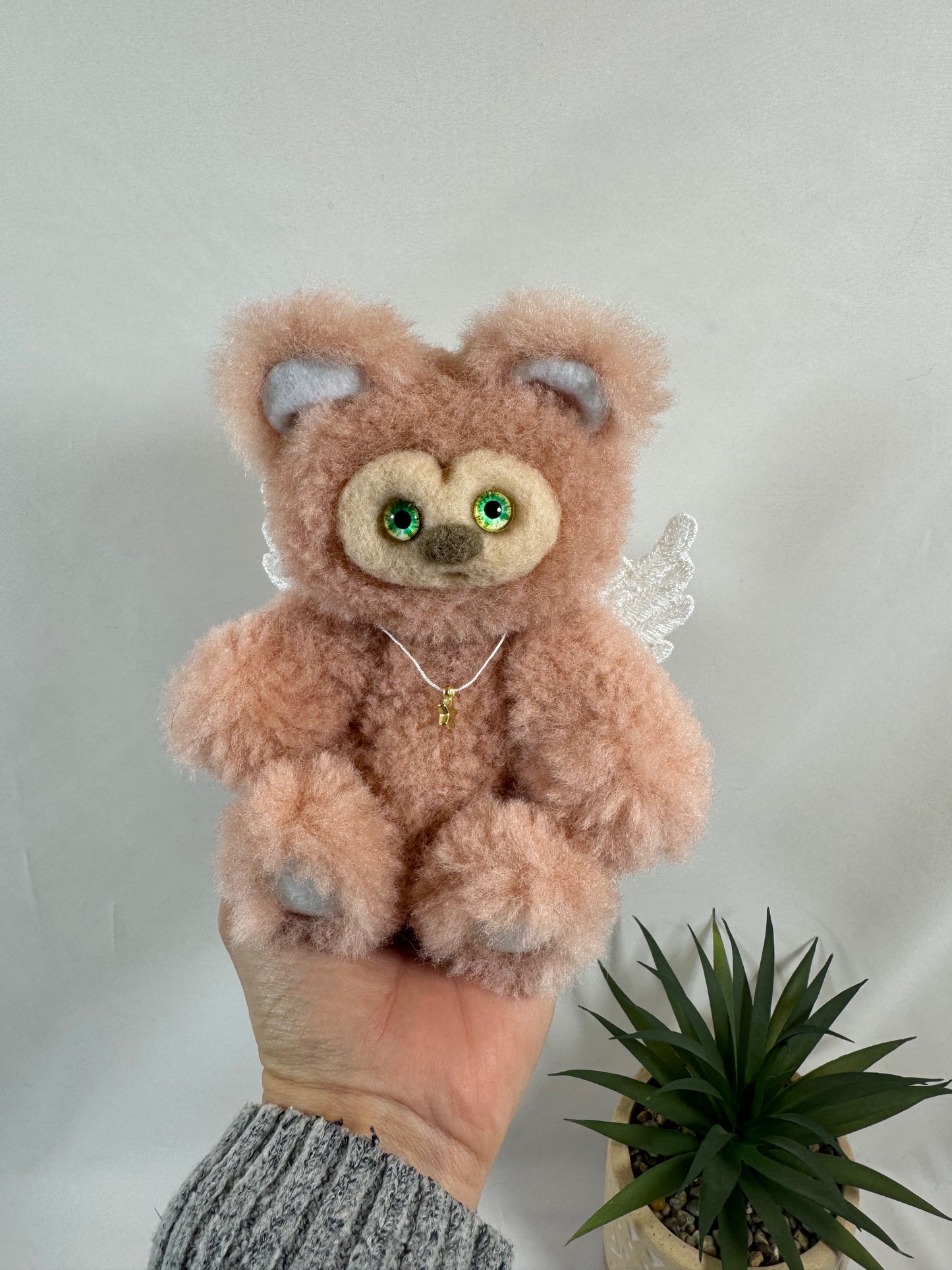 ✨ Frimousse Angel “Aniel” – 16 cm – Création artisanale articulée, pièce unique ✨