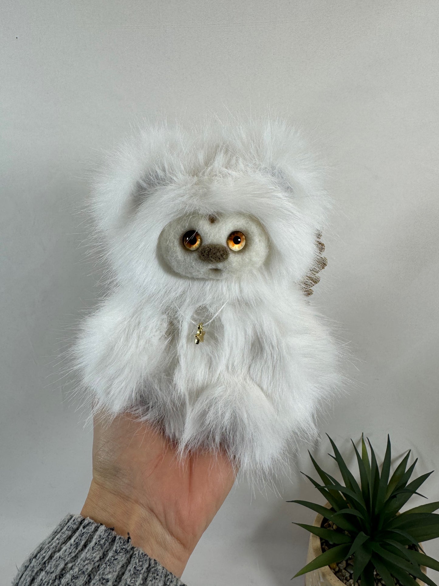 ✨ Frimousse Angel “Auréa” – 16 cm – Création artisanale articulée, pièce unique ✨