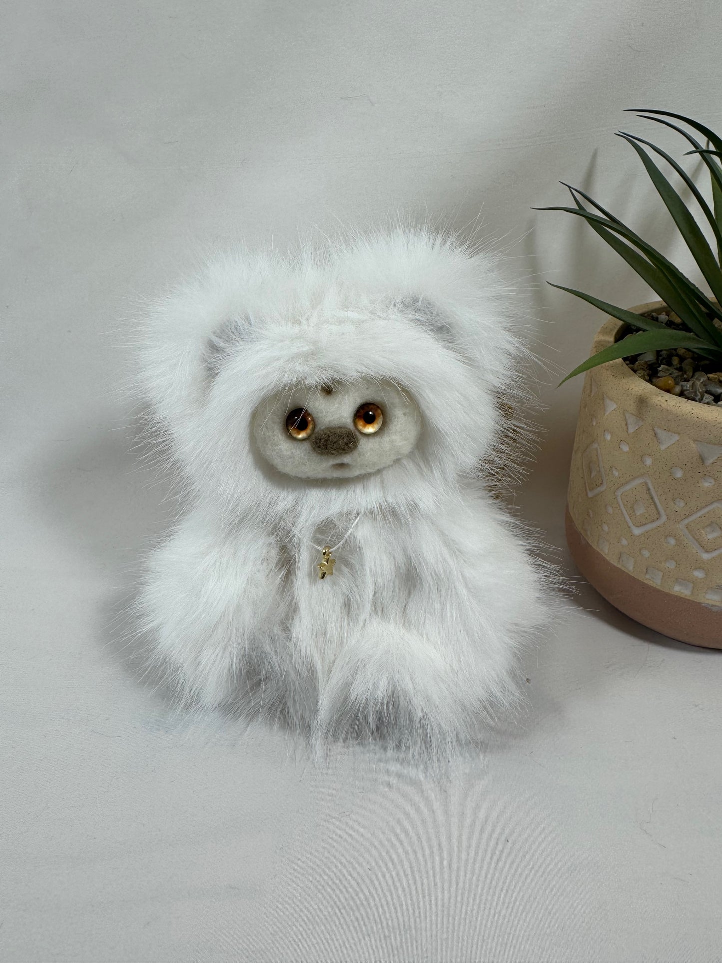 ✨ Frimousse Angel “Auréa” – 16 cm – Création artisanale articulée, pièce unique ✨