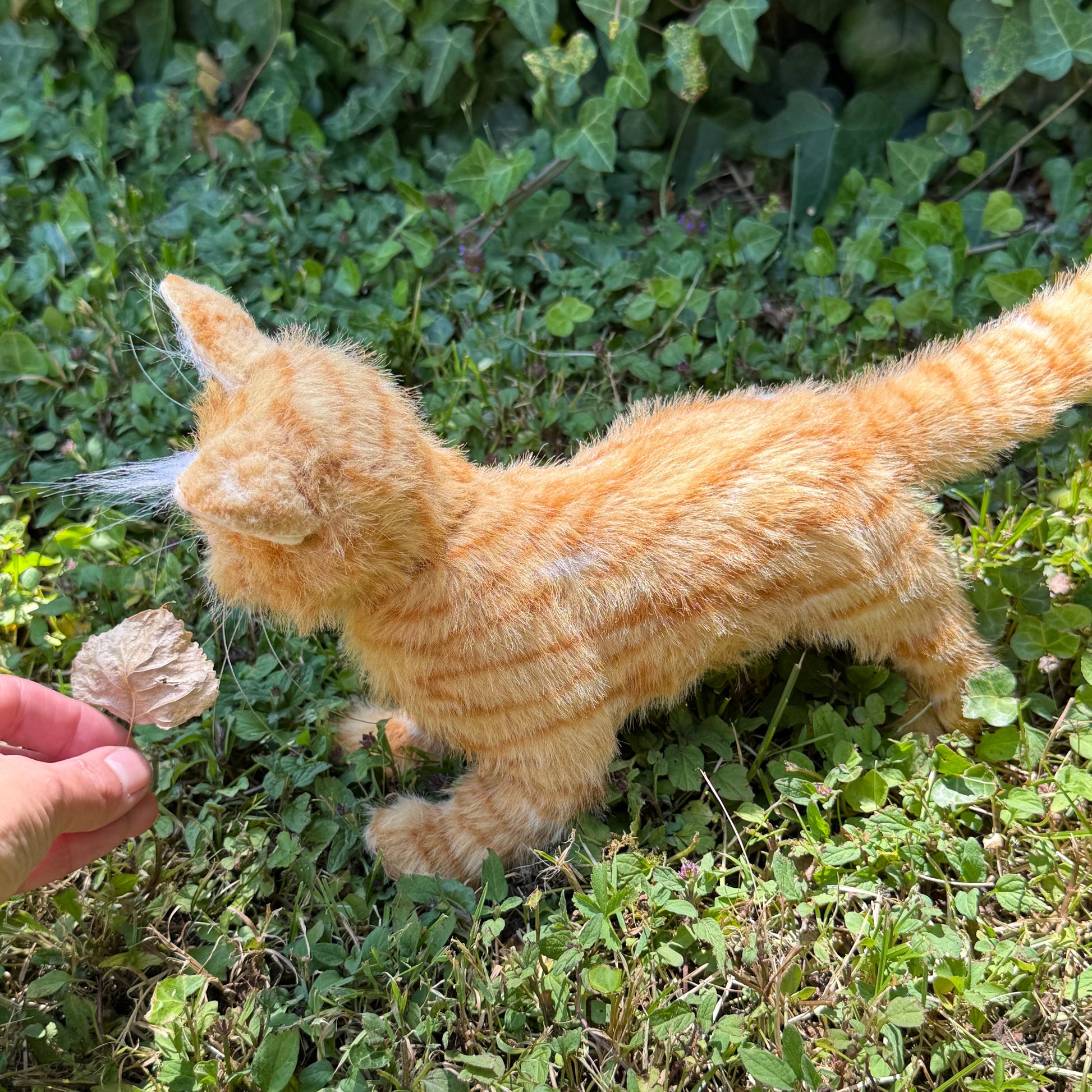 Nez en Fimo sculpté à la main sur peluche réaliste