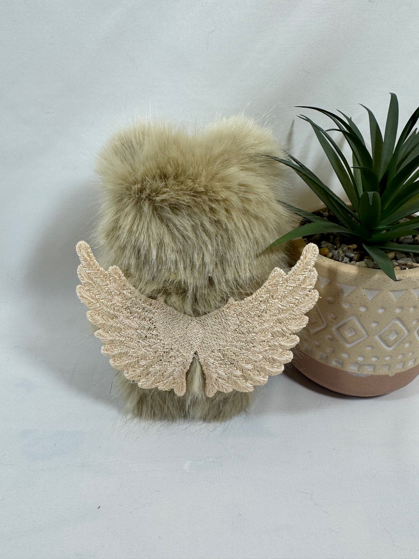 ✨ Frimousse Angel “Elya” – 16 cm – Création artisanale articulée, pièce unique ✨