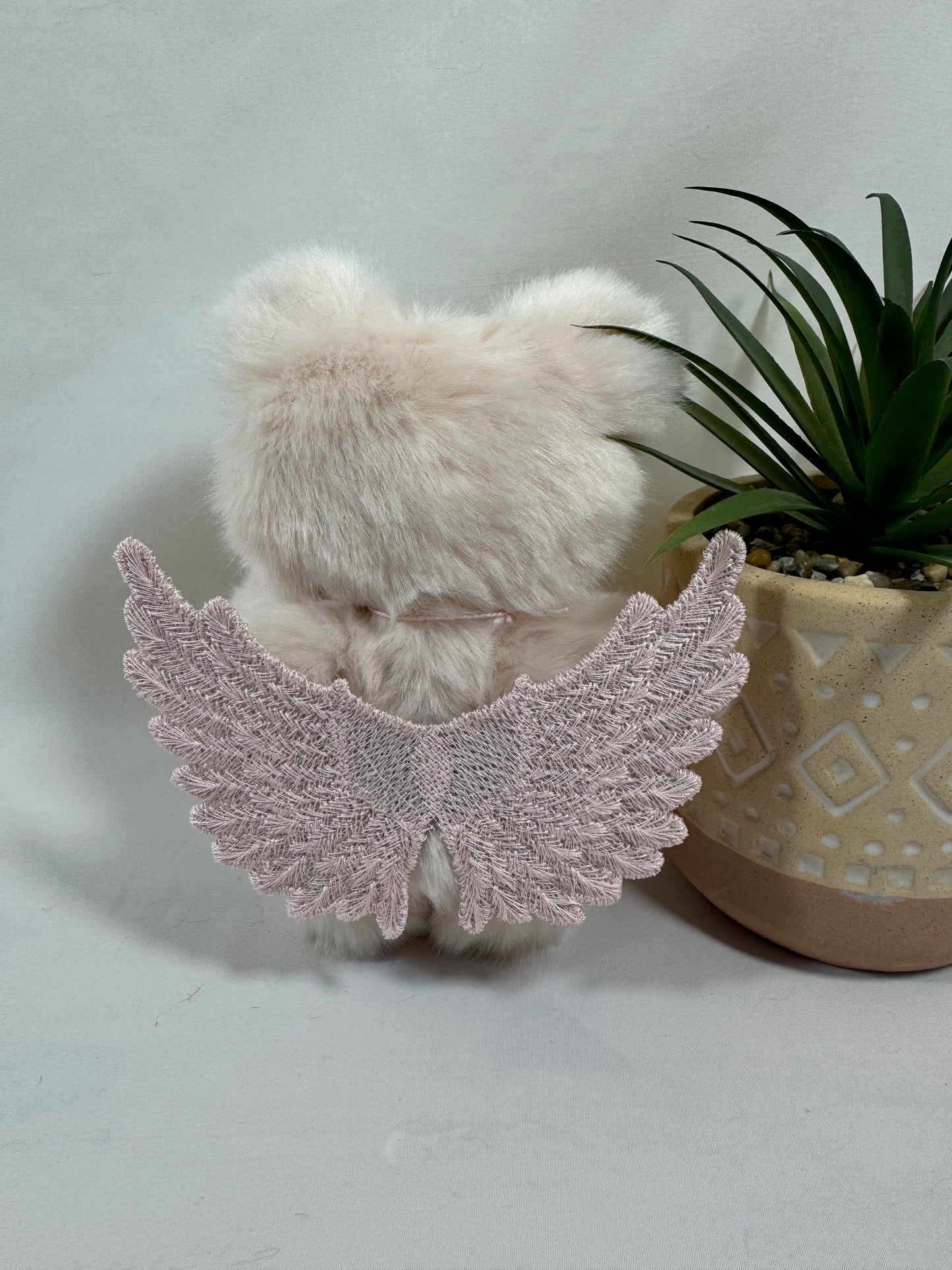 ✨ Frimousse Angel “Luméa” – 16 cm – Création artisanale articulée, pièce unique ✨