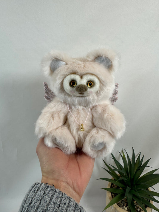 ✨ Frimousse Angel “Luméa” – 16 cm – Création artisanale articulée, pièce unique ✨