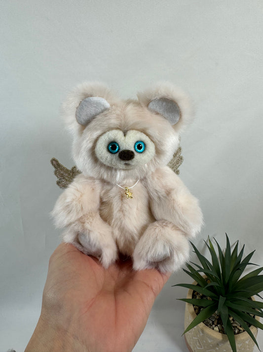 ✨ Frimousse Angel “Seréna” – 16 cm – Création artisanale articulée, pièce unique ✨