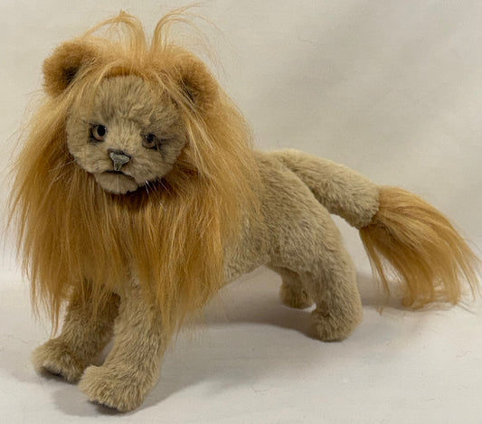 Lion de collection articulé 30x25 cm Solen – squelette métallique, pièce unique