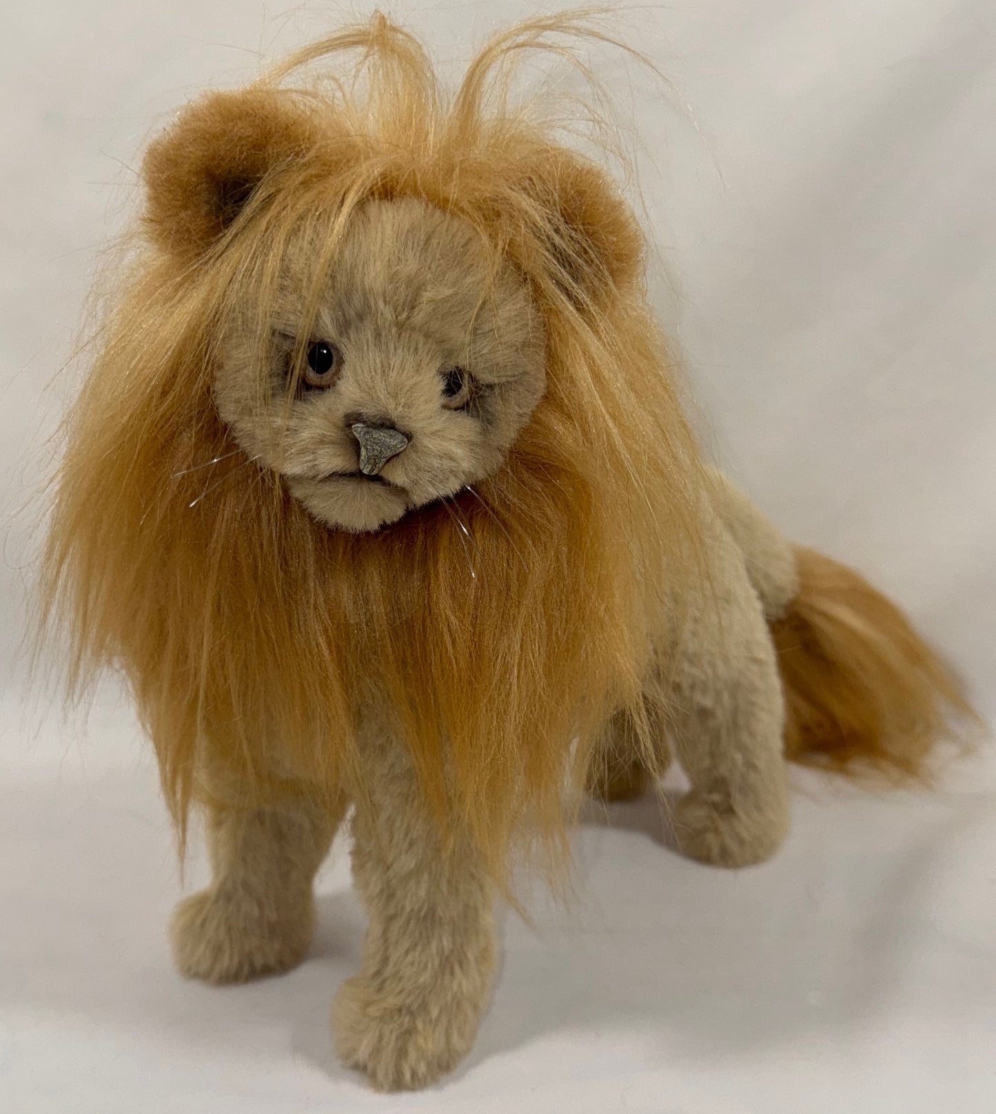 Lion de collection articulé 30x25 cm Solen – squelette métallique, pièce unique